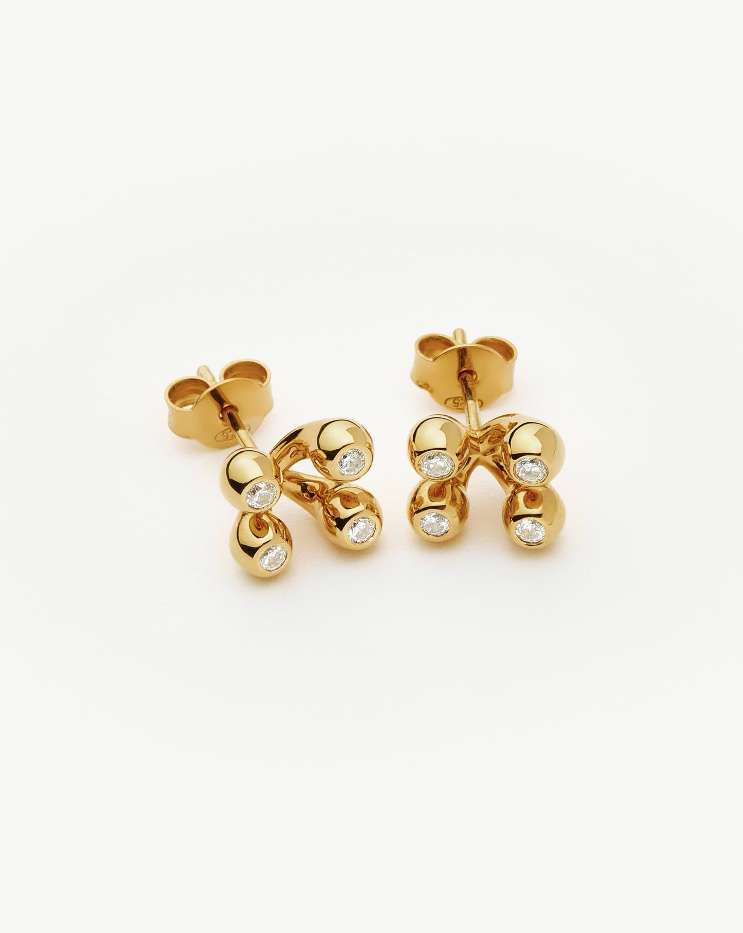 18k Gold Vermeil Atom Stud Earrings