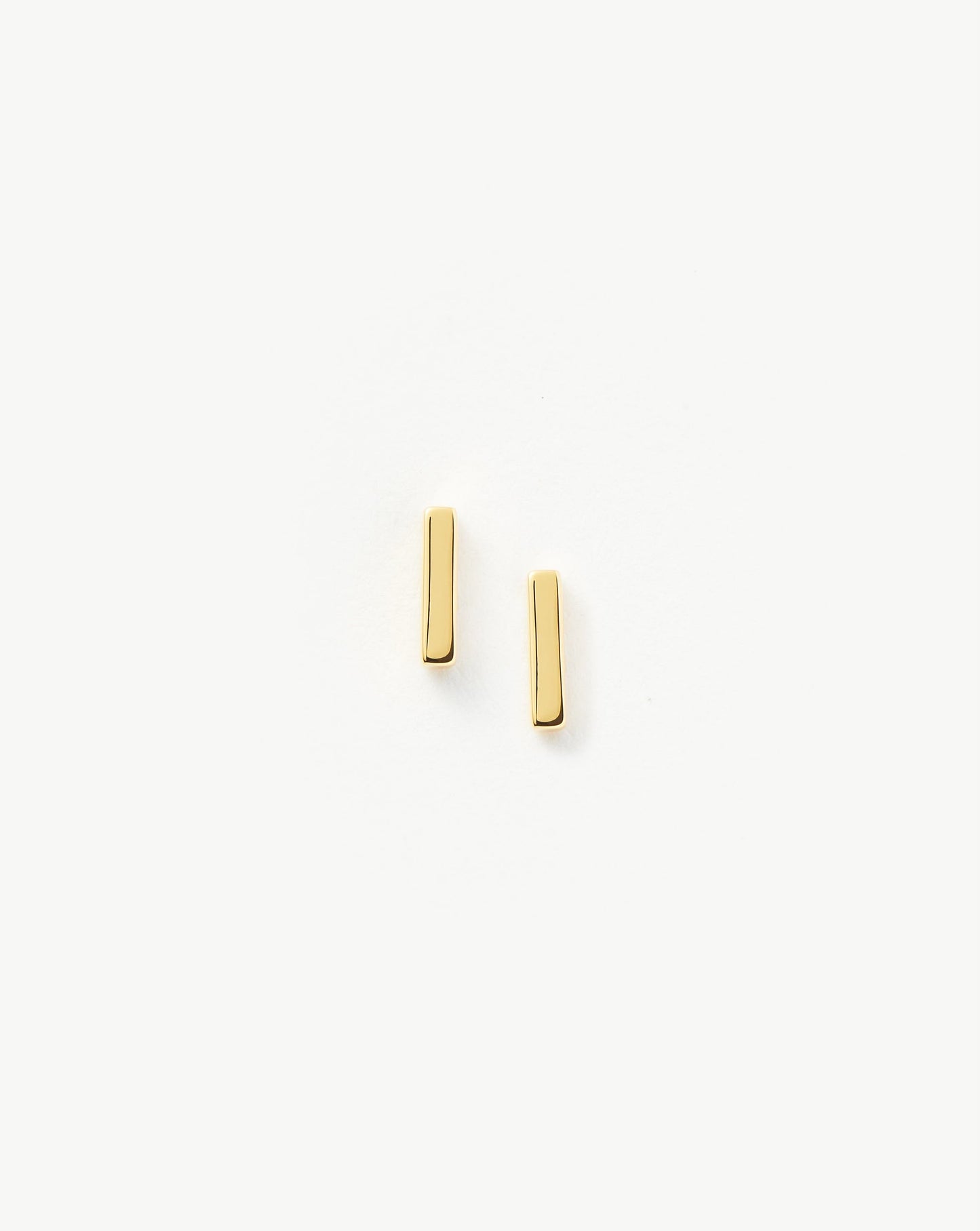 Gold Vermeil Bar Stud Earrings for Regular Wear