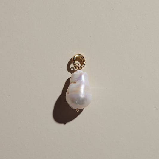 Oversized Baroque Pearl Charm Jewelry Piece