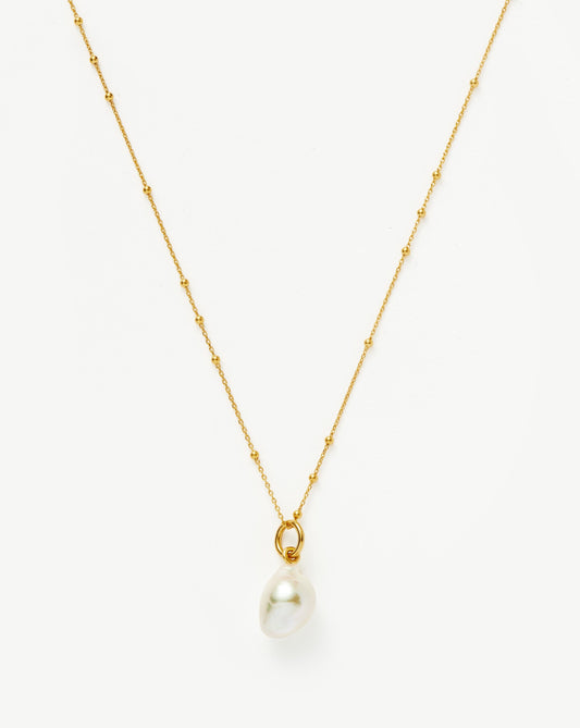 Baroque Pearl Necklace with 18k Gold Vermeil