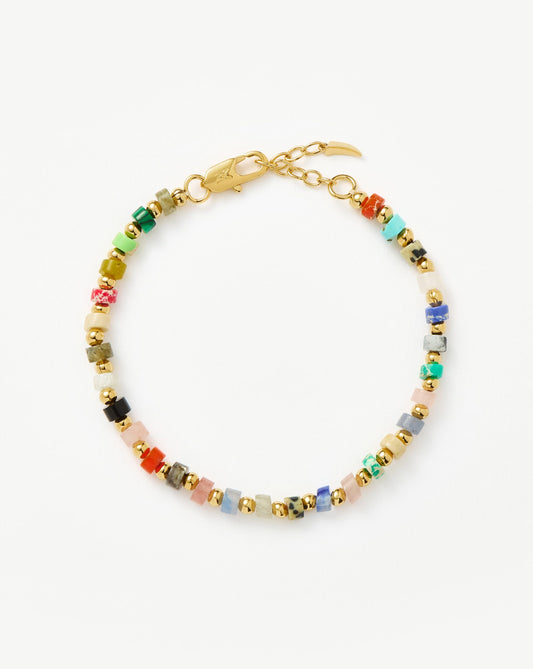 Multi Beaded 18k Gold Plated Bracelet