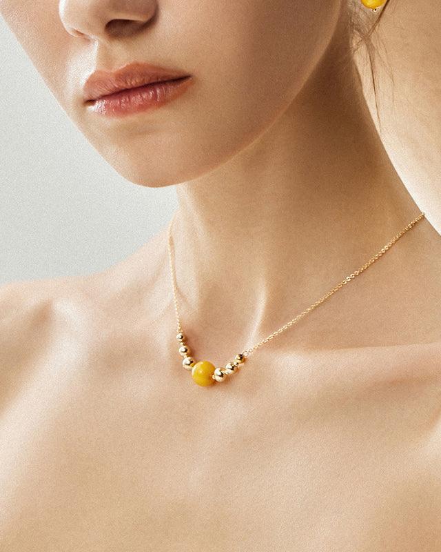 Amber Beeswax Necklace for Unique Style