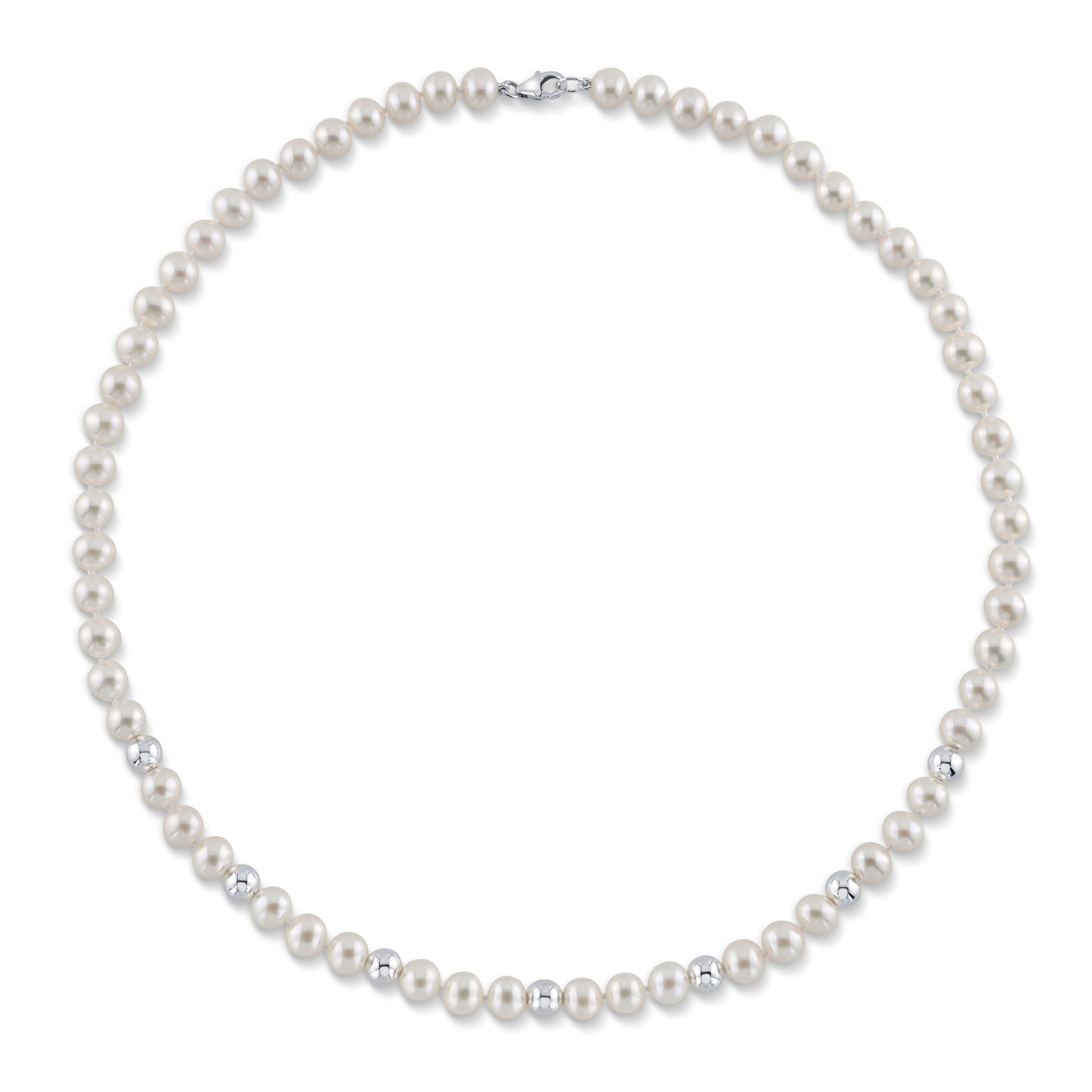 White Freshwater Cultured Pearl Necklace 7.5-8.0mm