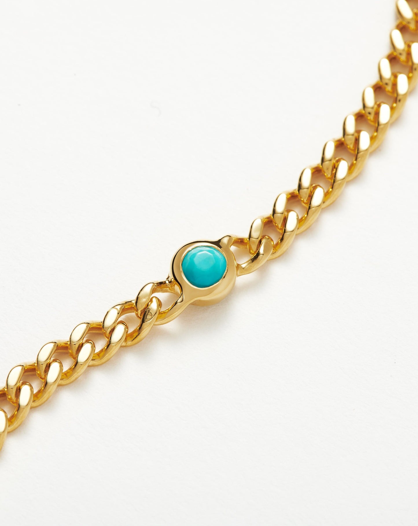 Turquoise Chain Bracelet in 18k Gold Plated Vermeil