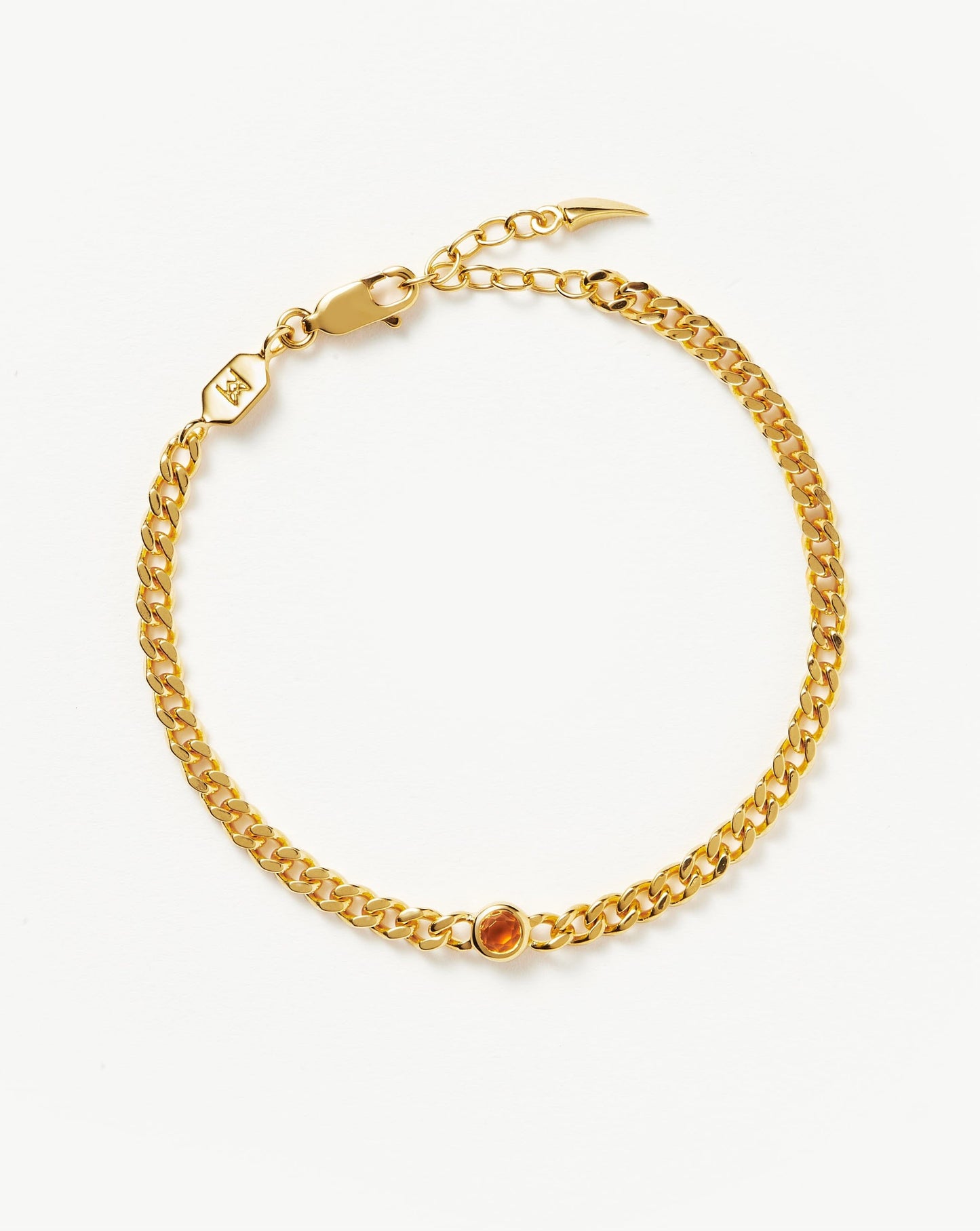 Citrine Chain Bracelet in 18k Gold Plated Vermeil