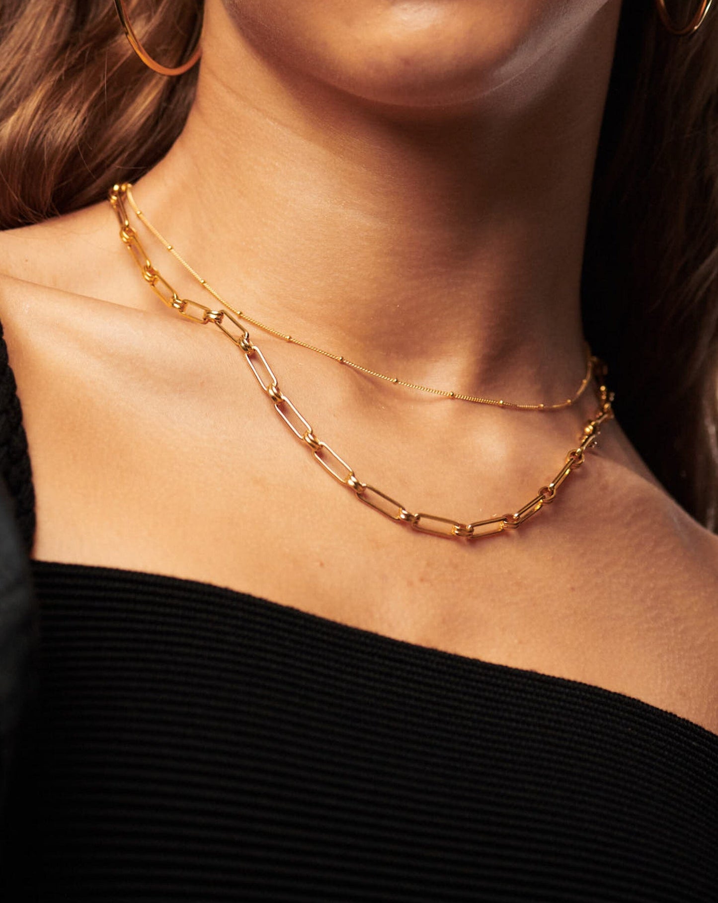 Gold Vermeil Bobble Chain Choker Necklace