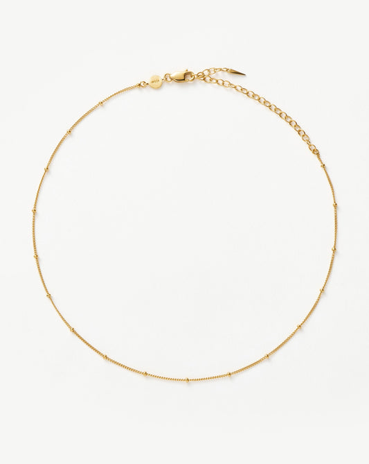 Gold Vermeil Bobble Chain Choker Necklace