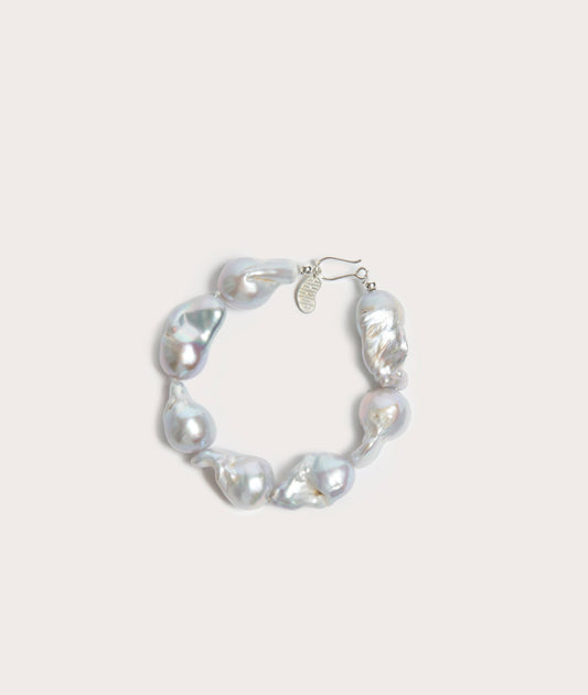 Silver Baroque Pearl Bracelet for Women