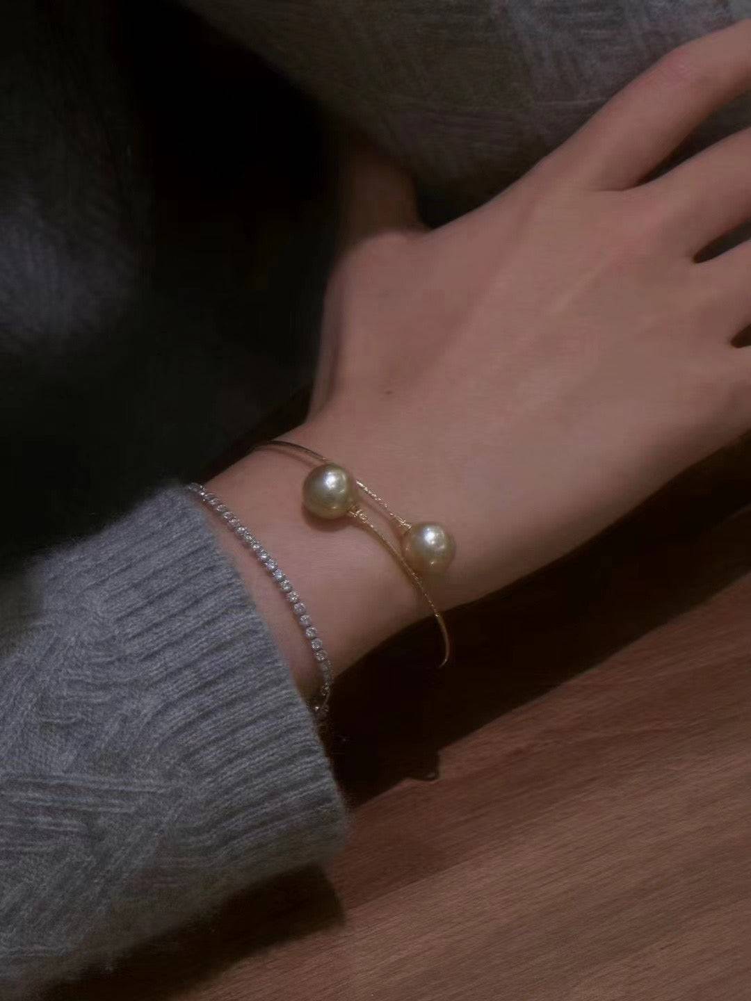 Golden South Sea Pearl Bracelet in 18k Gold