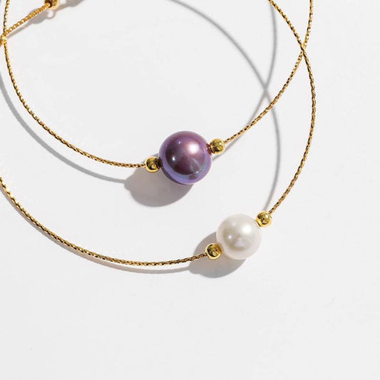 Floating Pearl Chain Bracelet in 8-9mm Size