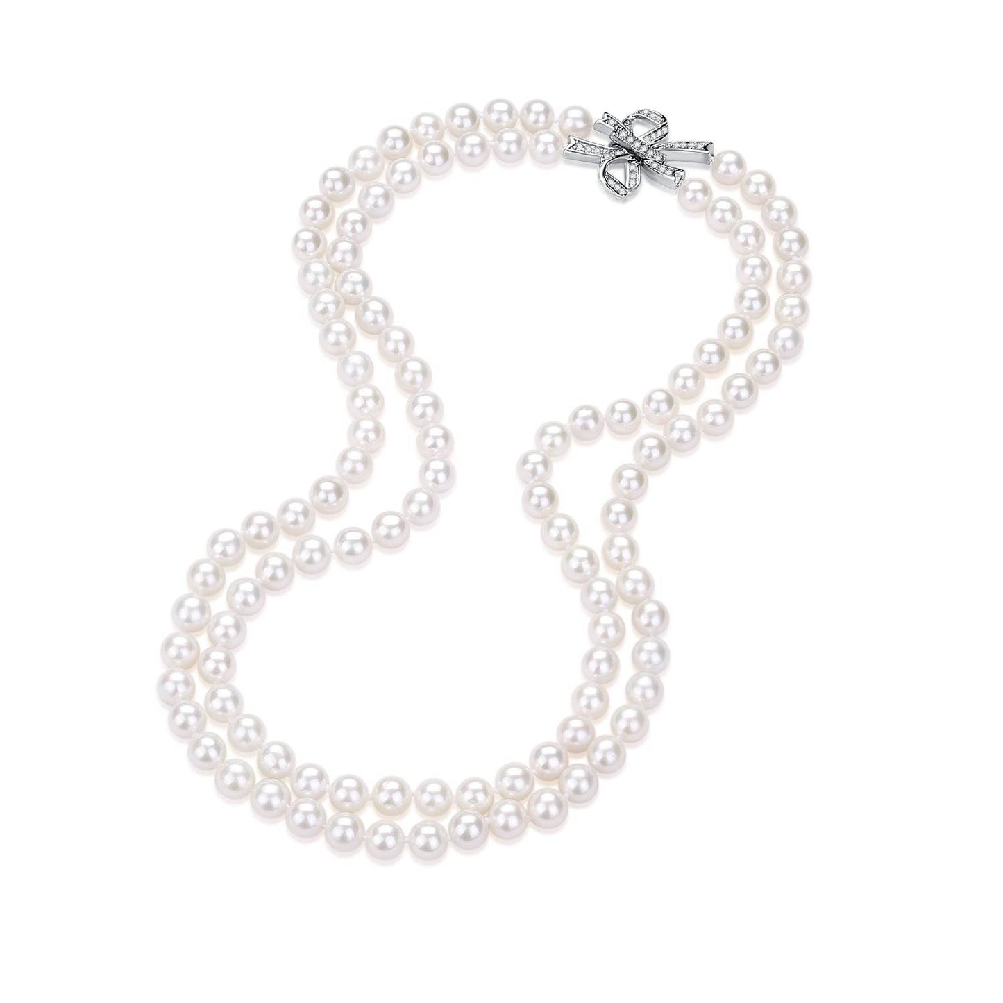 White Freshwater Pearl Necklace and Bracelet Set 2