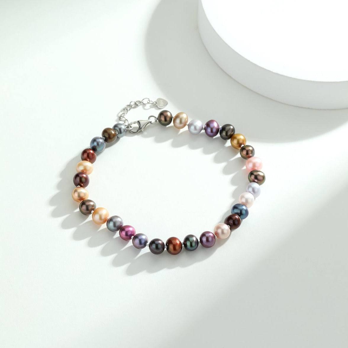 Multicolour Dyed Freshwater Pearl Bracelet