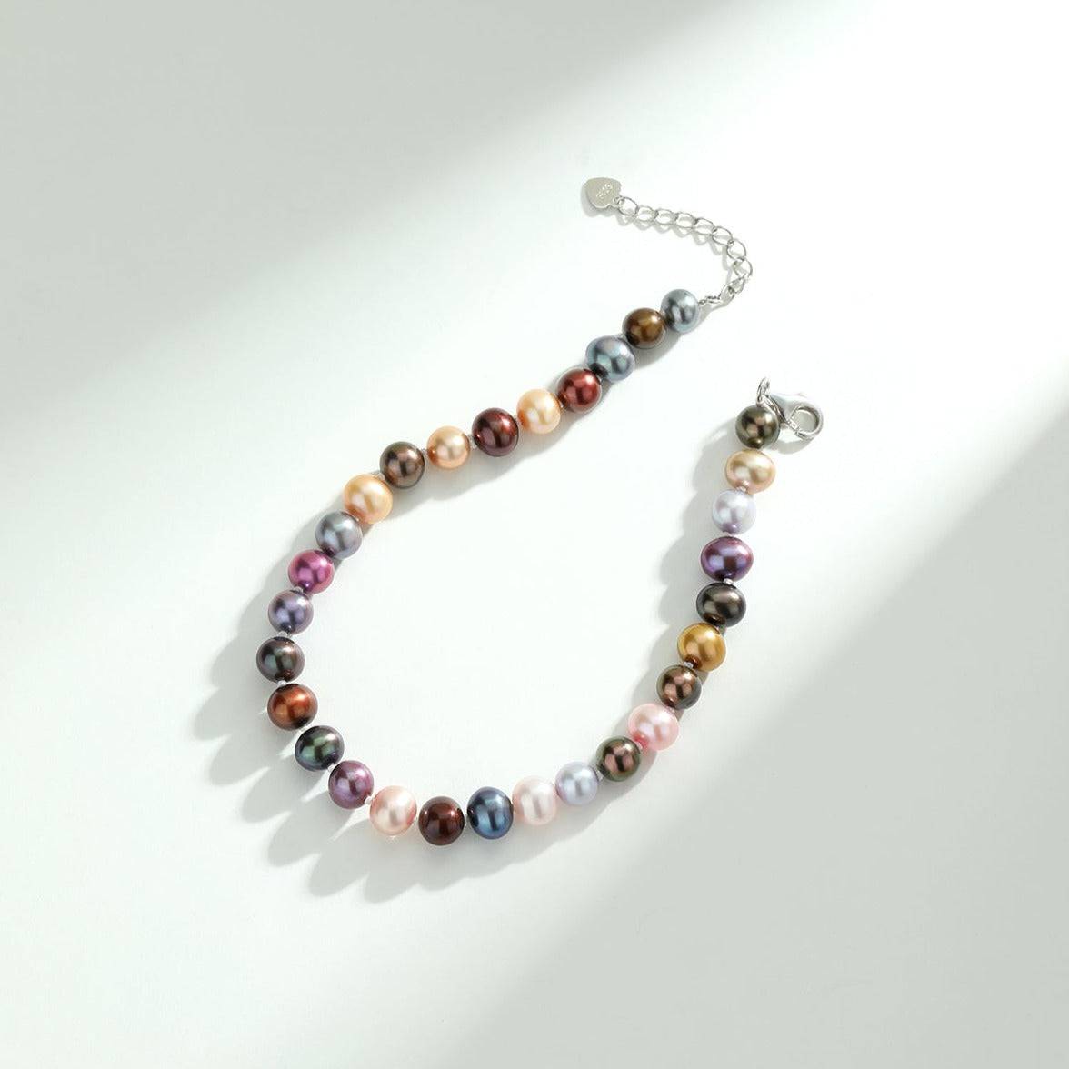 Multicolour Dyed Freshwater Pearl Bracelet