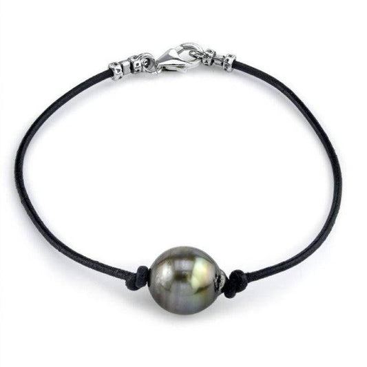 Baroque Pearl Leather Bracelet in Multiple Sizes