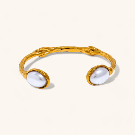 Imitation Pearls Stylish Cuff Bracelet