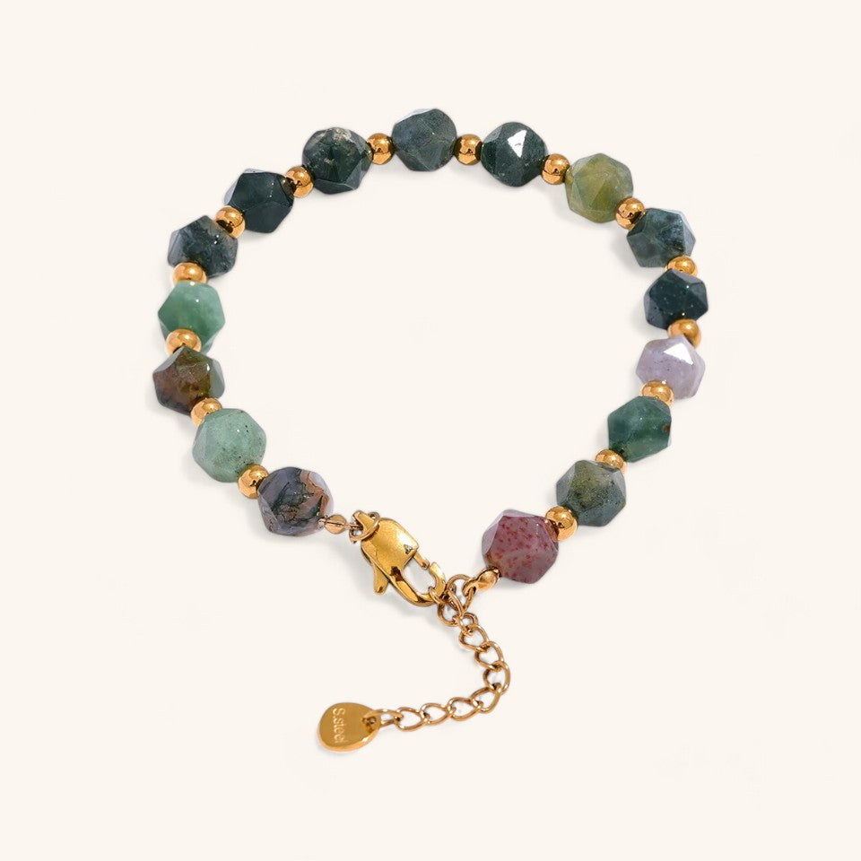 Agate Stone Beads Chain Bracelet Design