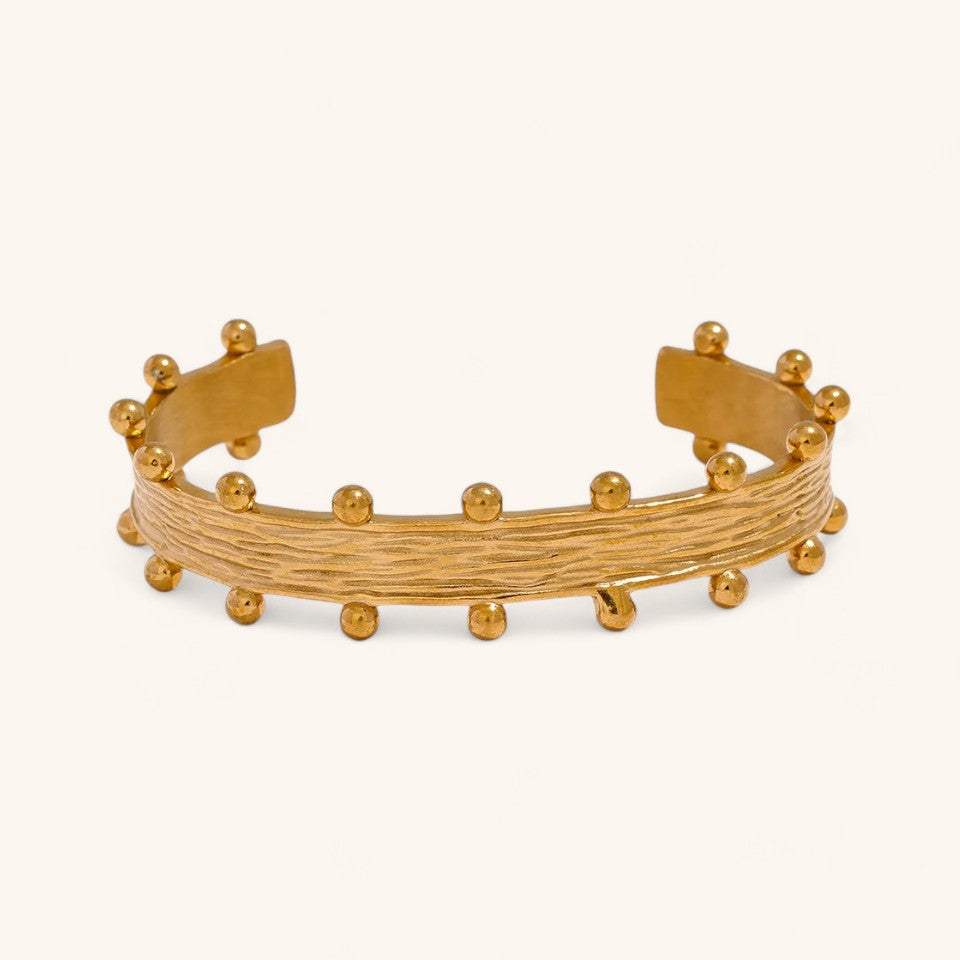 Wide Open Cuff Bracelet in Gold