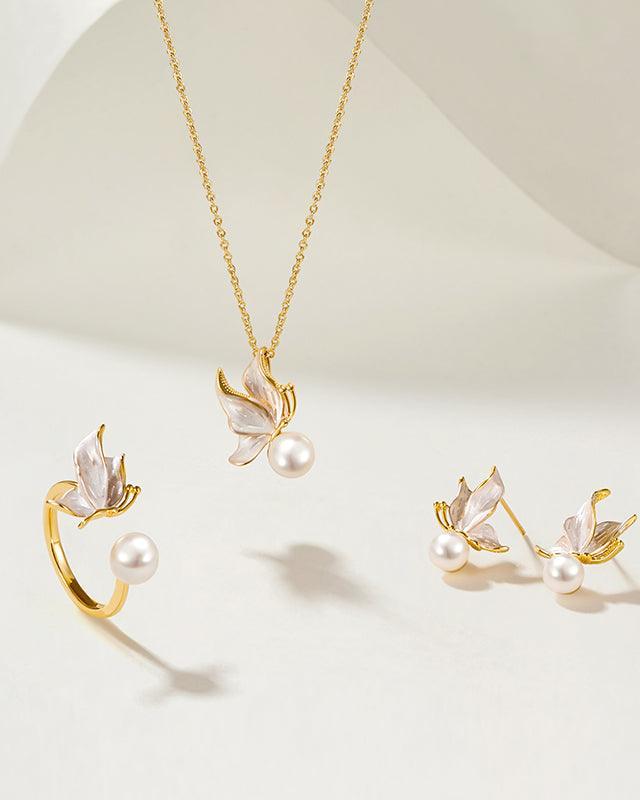 Butterfly Design Jewelry Set in Elegant Style