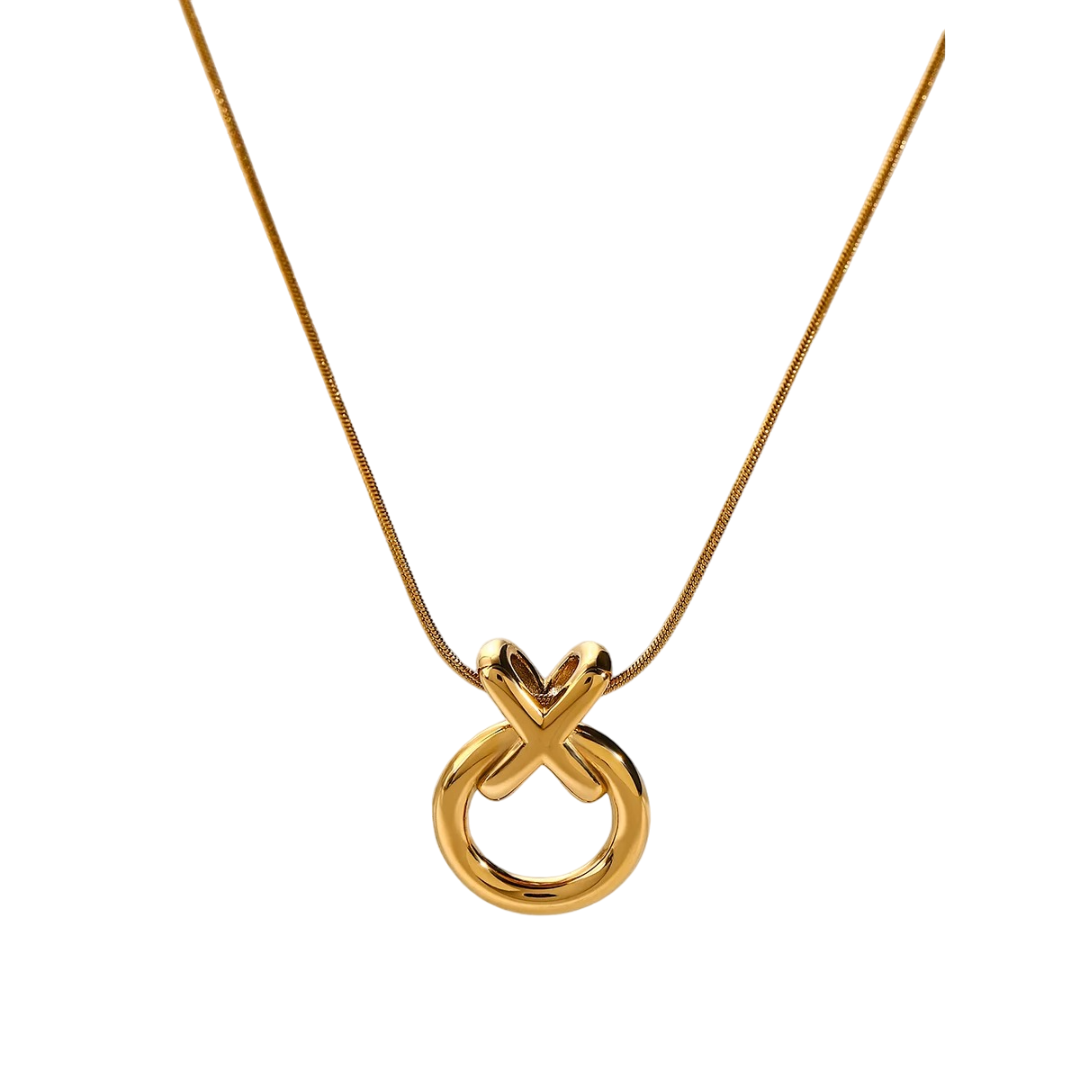 Gold Hollow Charm Necklace Design