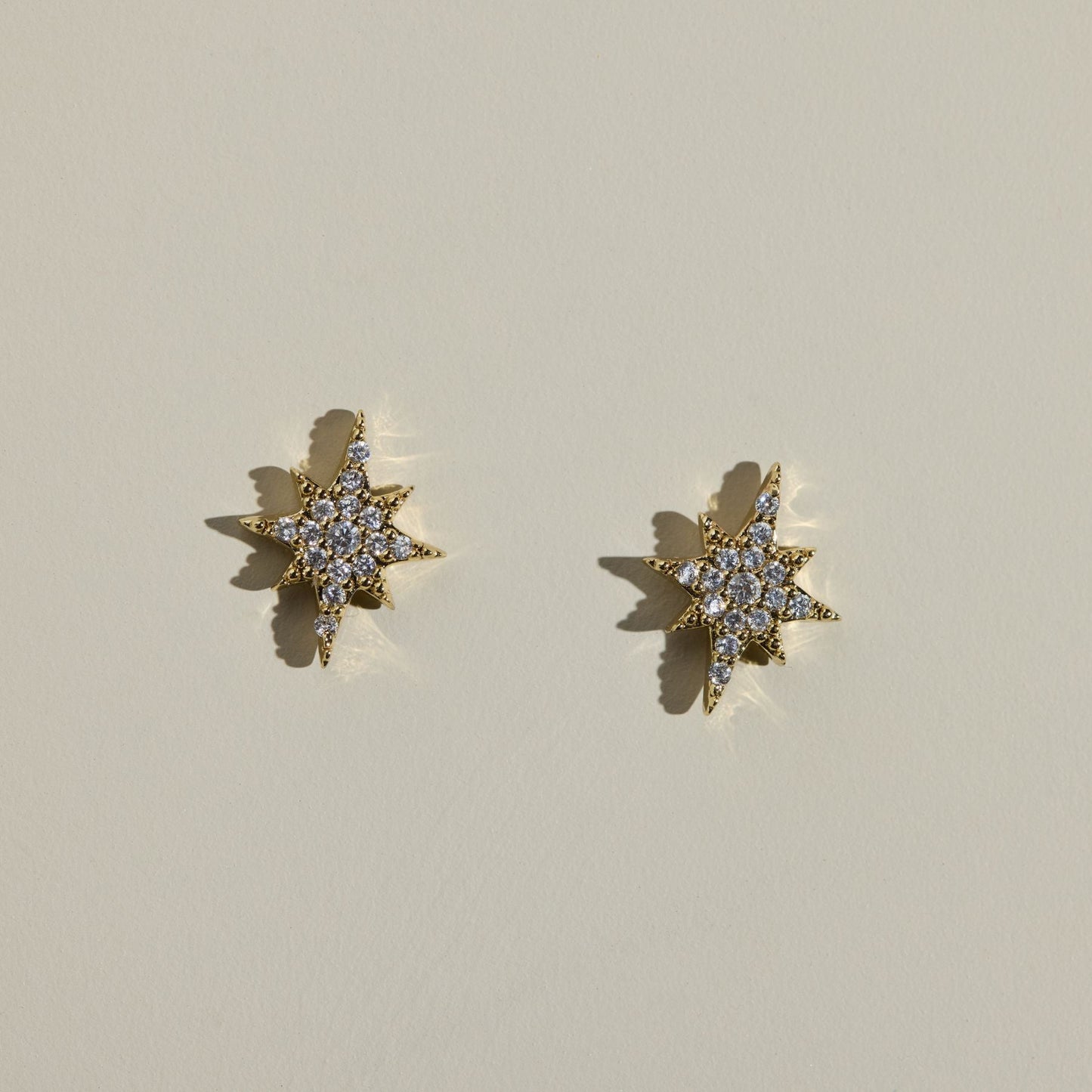 Celestial Design Silver Stud Earrings