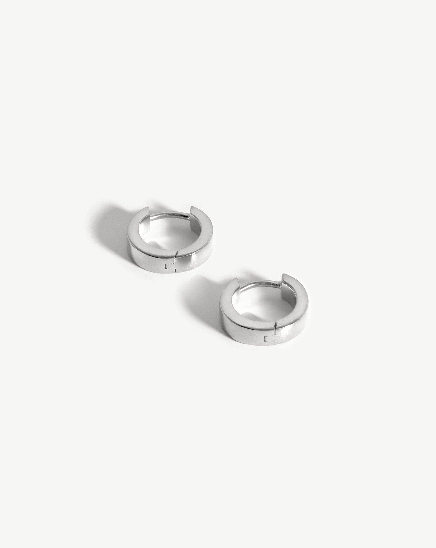 Sterling Silver Chubby Tunnel Huggie Earrings