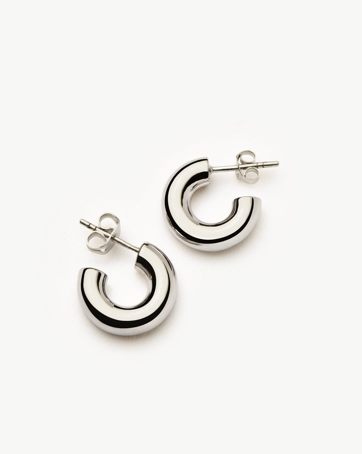 Sterling Silver Chubby Mini Hoop Earrings