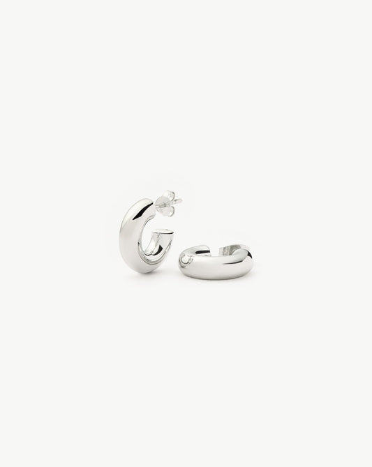 Sterling Silver Chubby Mini Hoop Earrings