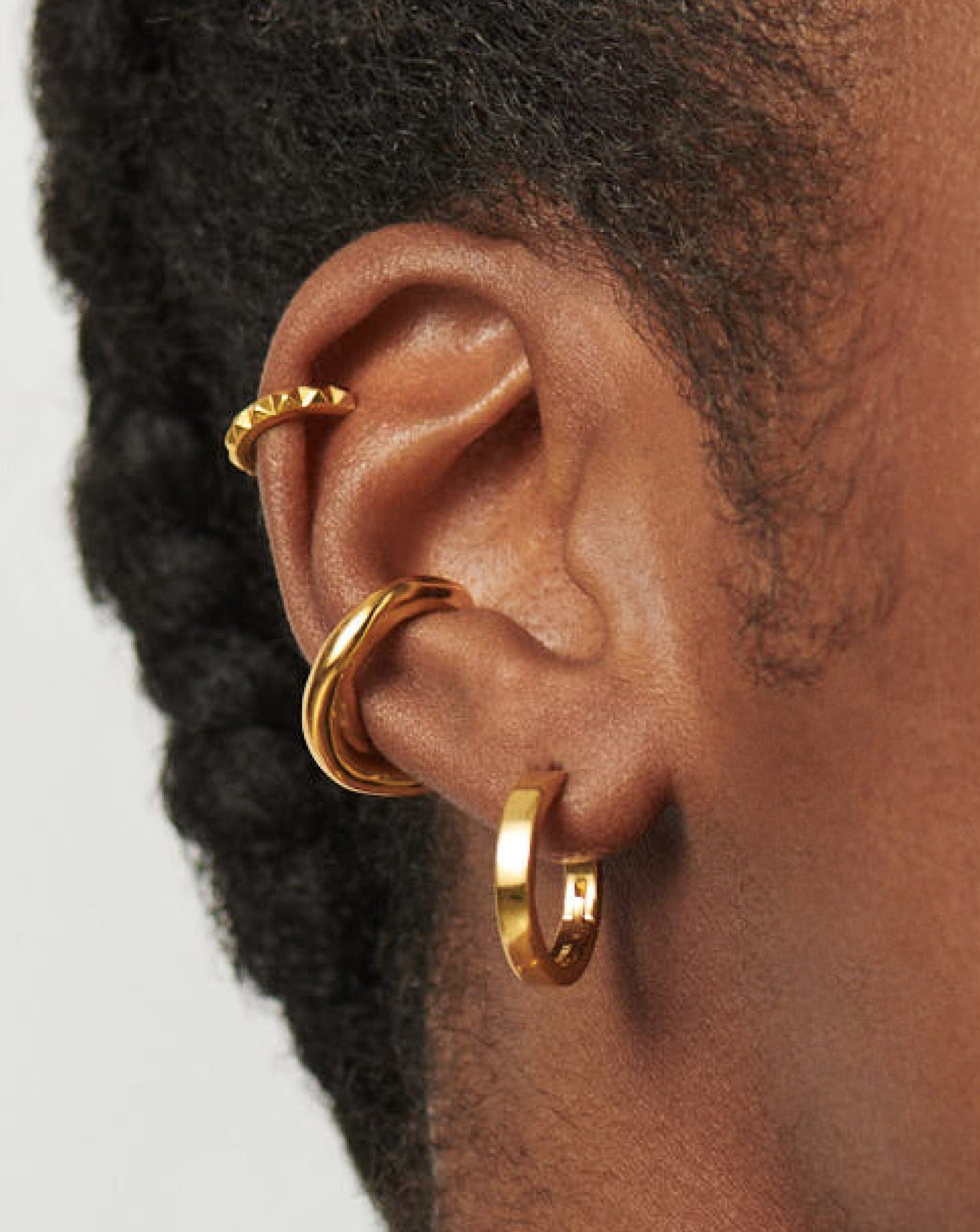 Small Classic Flat Hoop Earrings in 18k Gold Vermeil