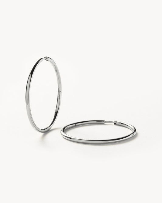 Sterling Silver Classic Large Hoop Earrings