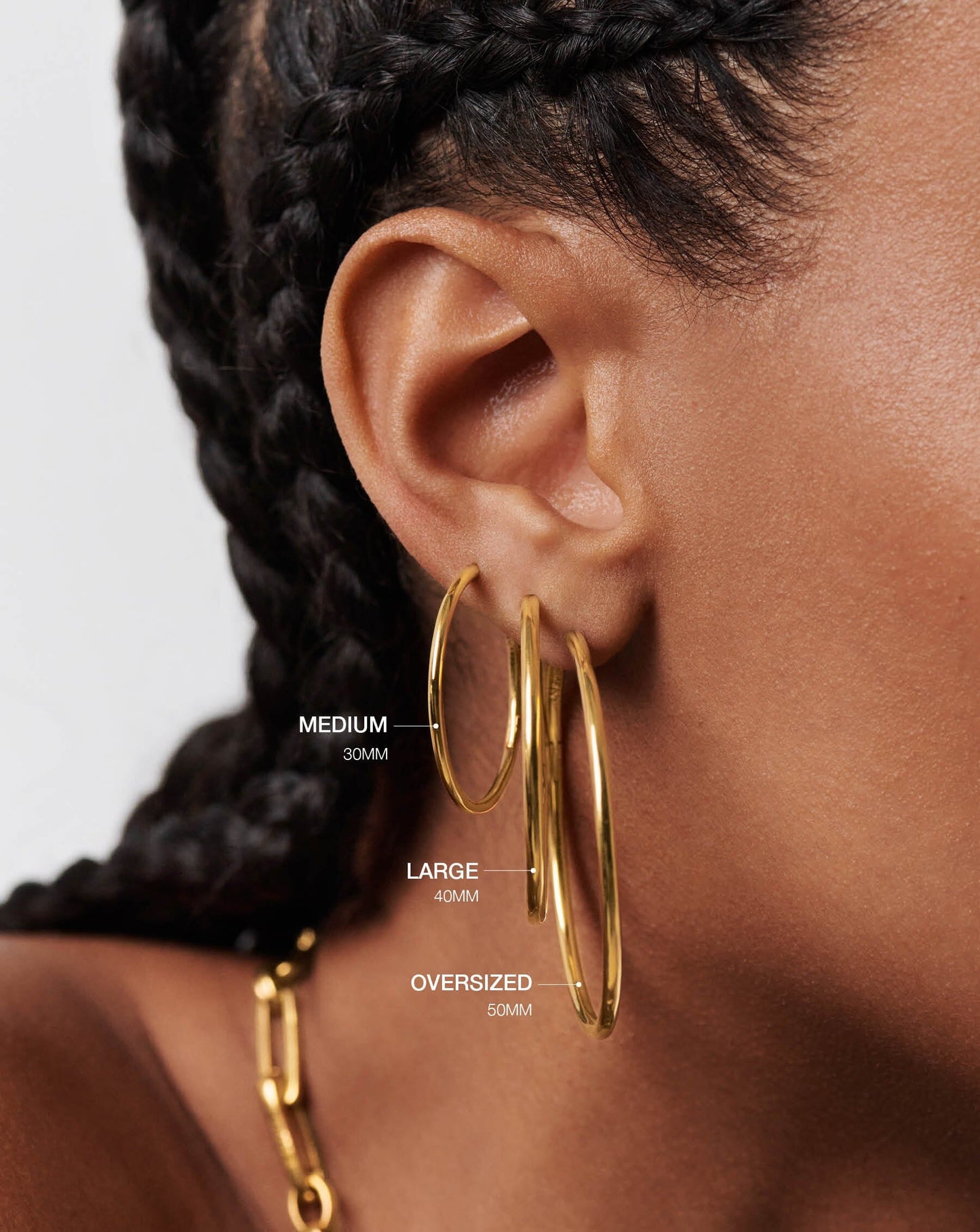 Medium Hoop Earrings in 18k Gold Vermeil 1