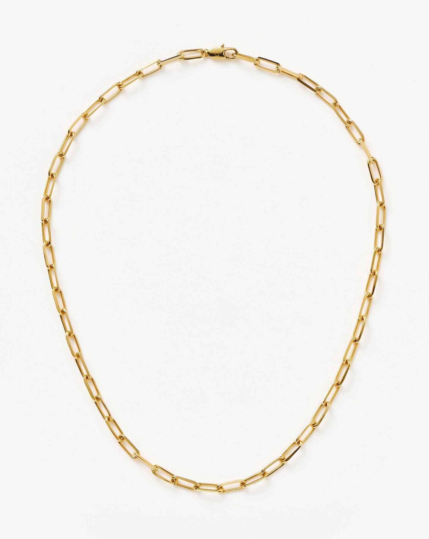 Mini Short Paperclip Chain Necklace in 18k Gold Plated