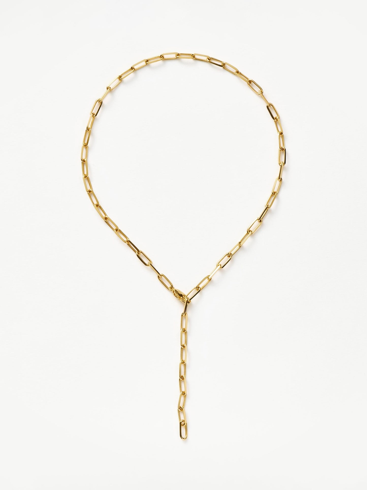 Mini Short Paperclip Chain Necklace in 18k Gold Plated