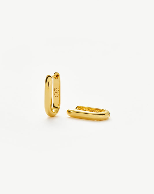 Ovate Hoop Earrings in 18k Recycled Gold Vermeil