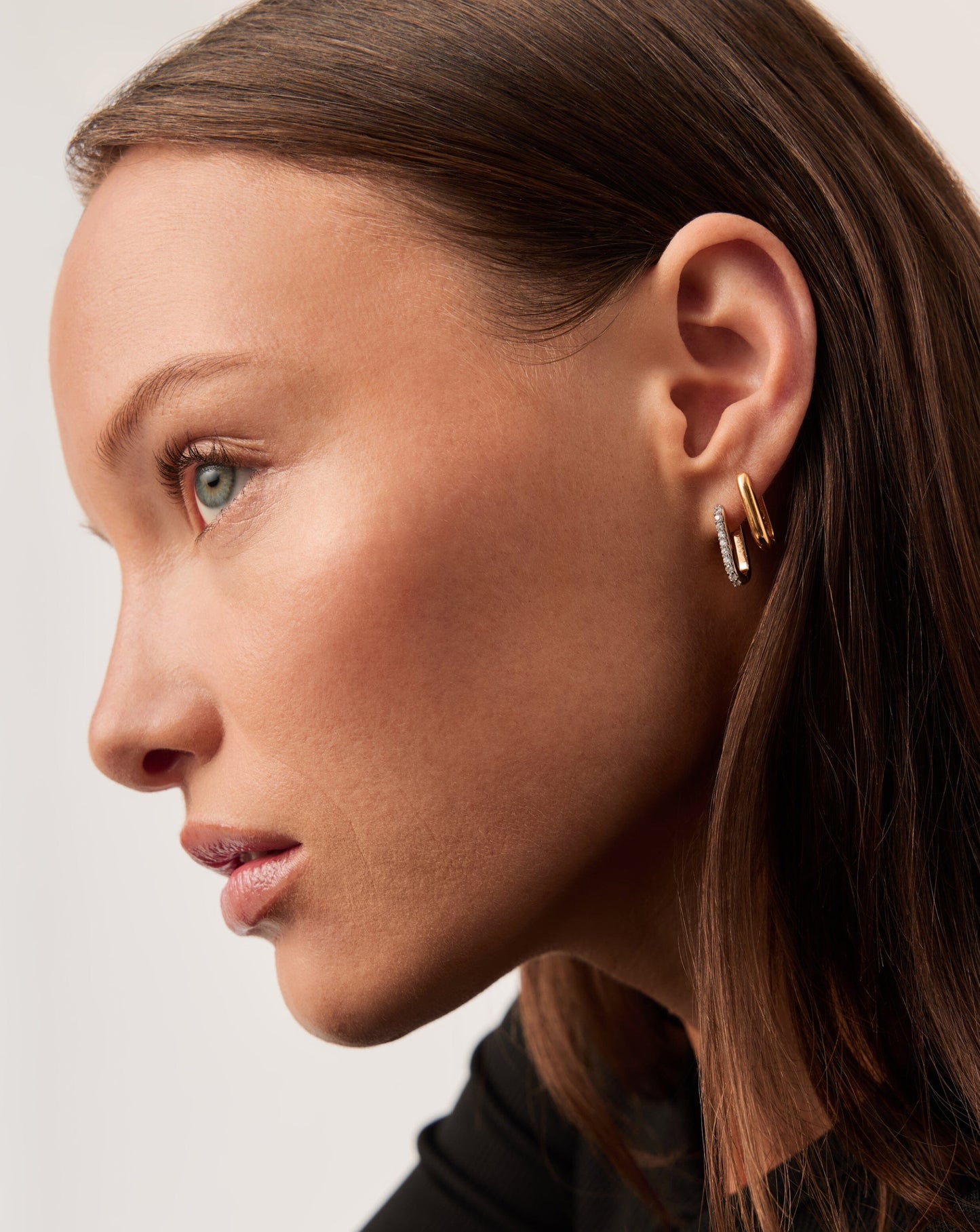 Ovate Hoop Earrings in 18k Recycled Gold Vermeil