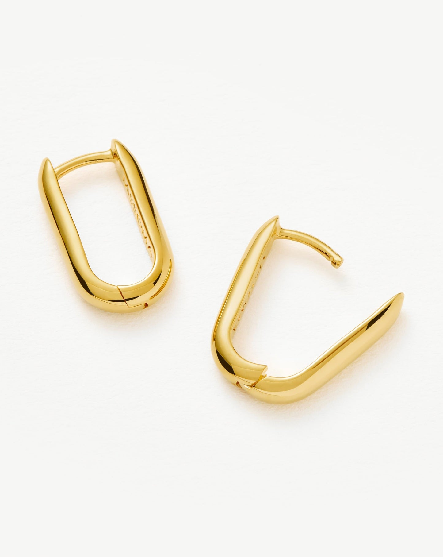 Ovate Hoop Earrings in 18k Recycled Gold Vermeil