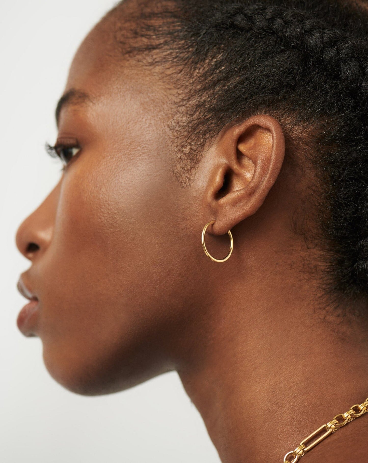 Small Hoop Earrings in 18k Gold Plated Finish