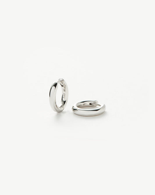 Sterling Silver Classic Tunnel Mini Hoop Earrings