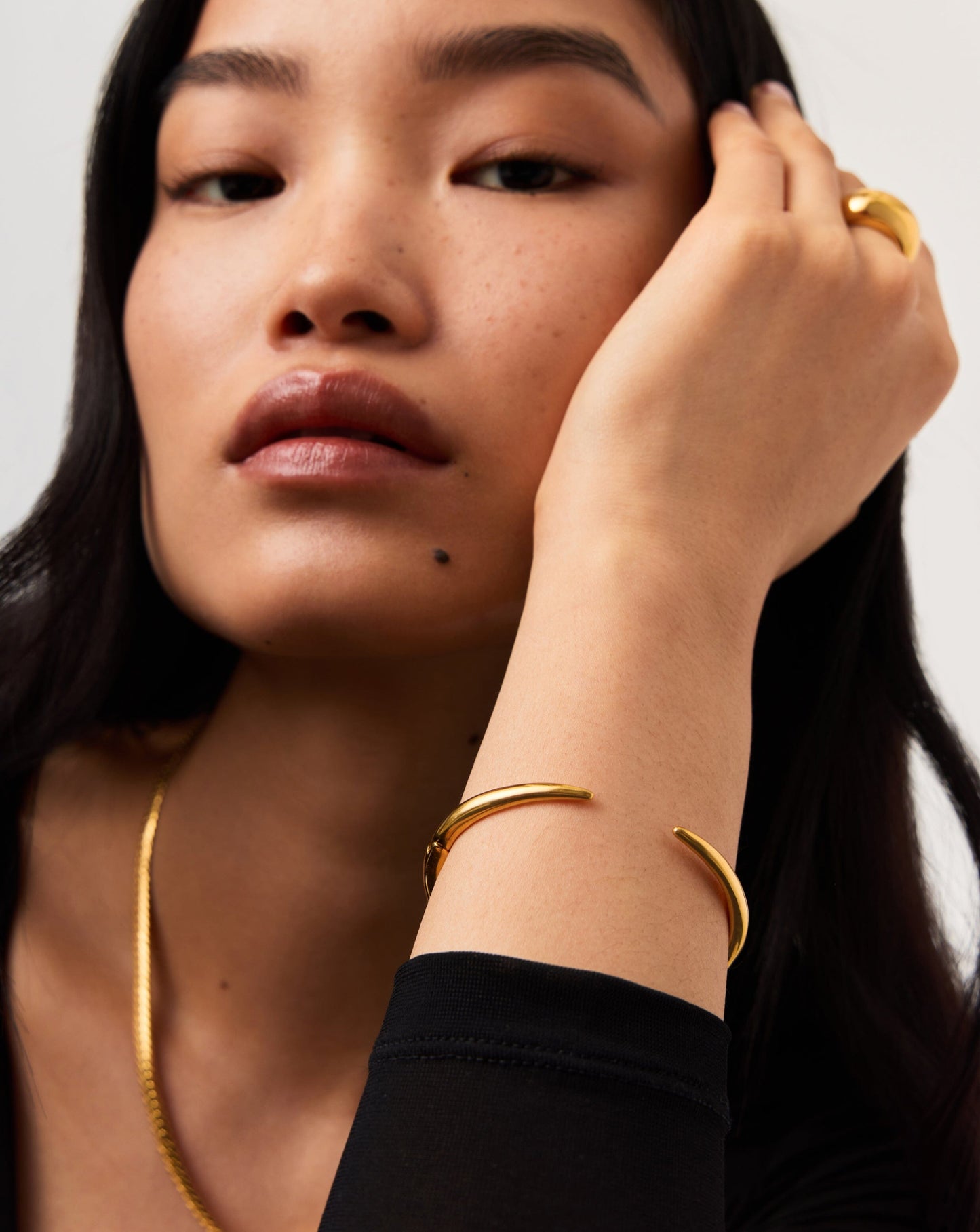 18k Gold Plated Claw Cuff Bracelet