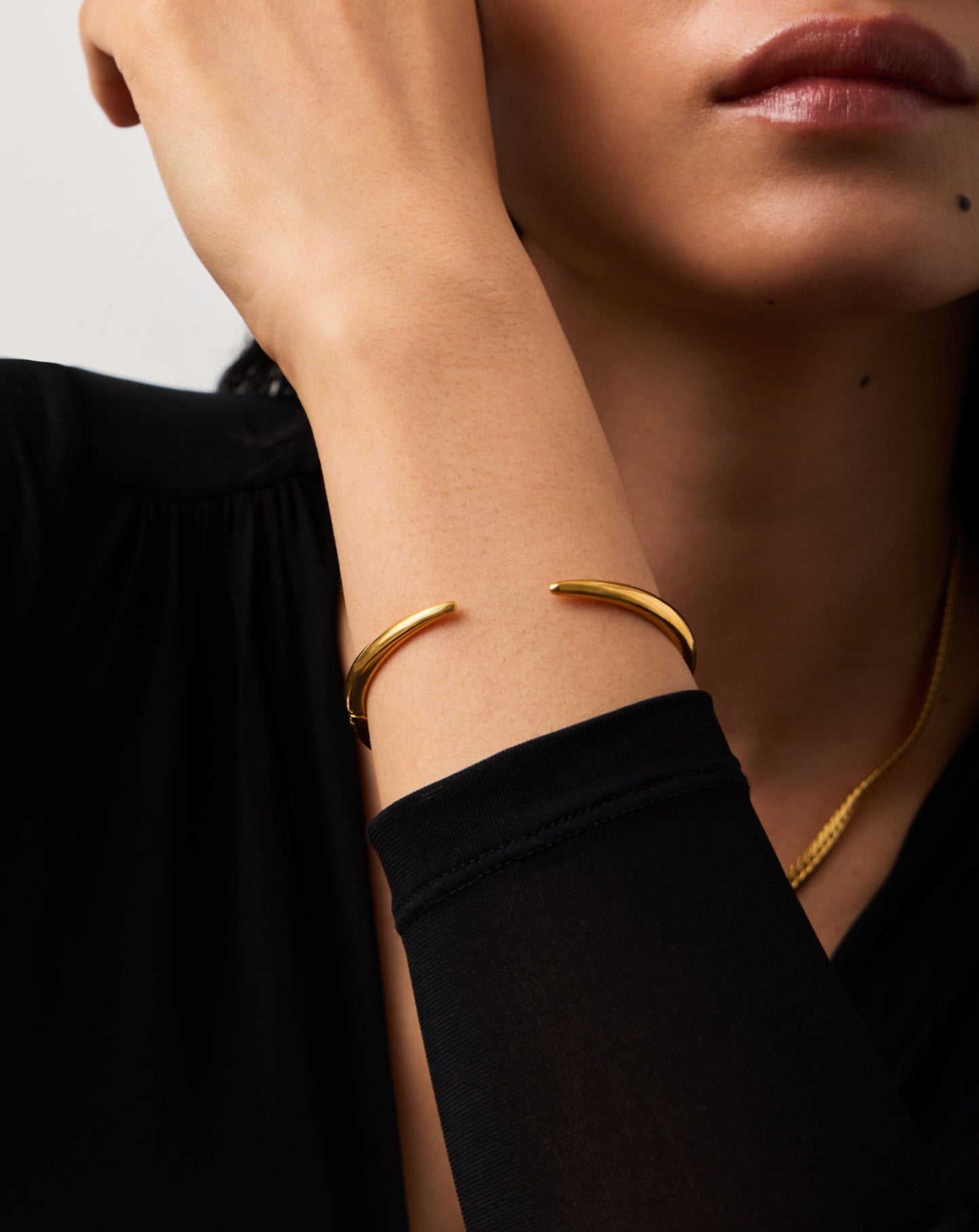 18k Gold Plated Claw Cuff Bracelet