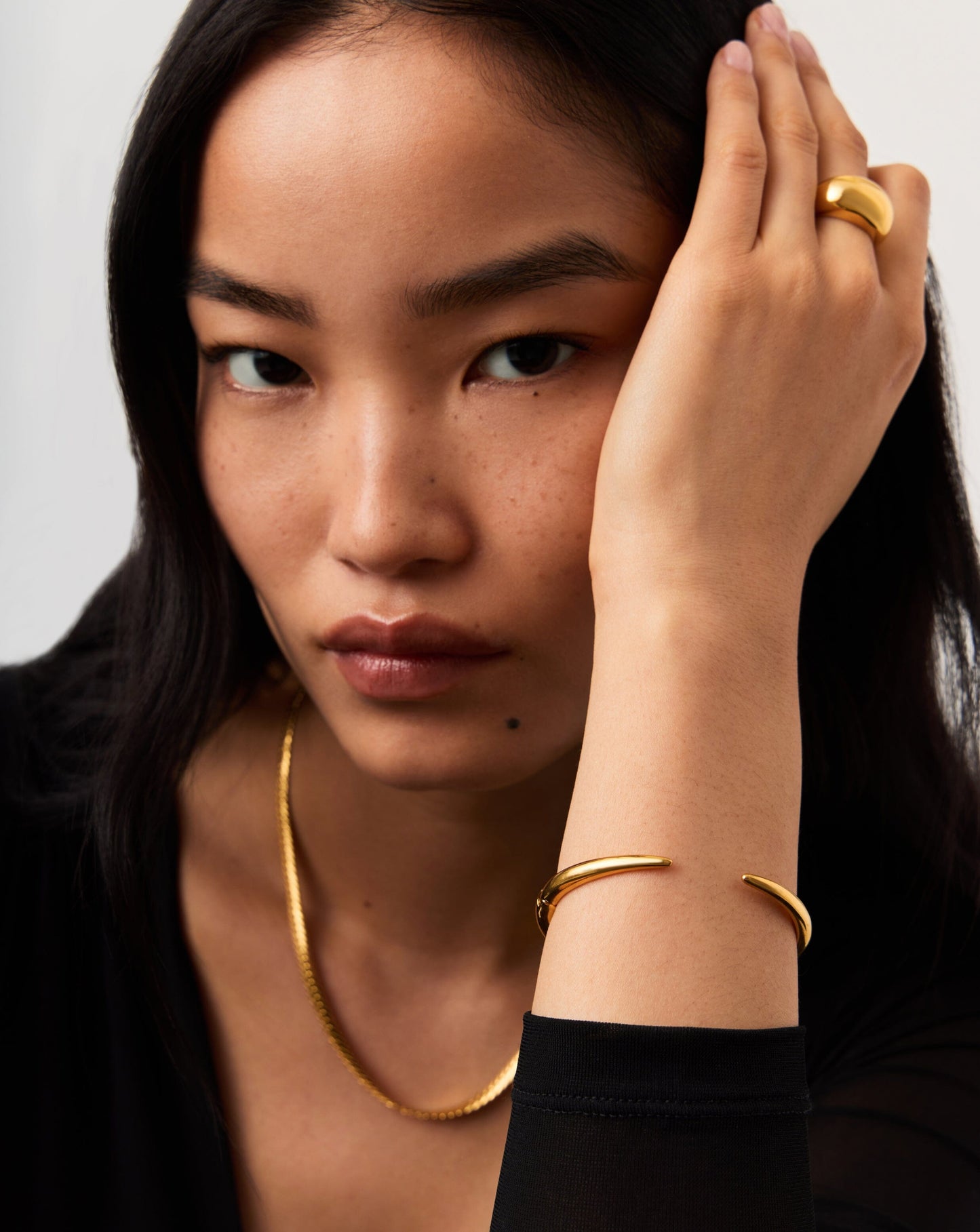 18k Gold Plated Claw Cuff Bracelet