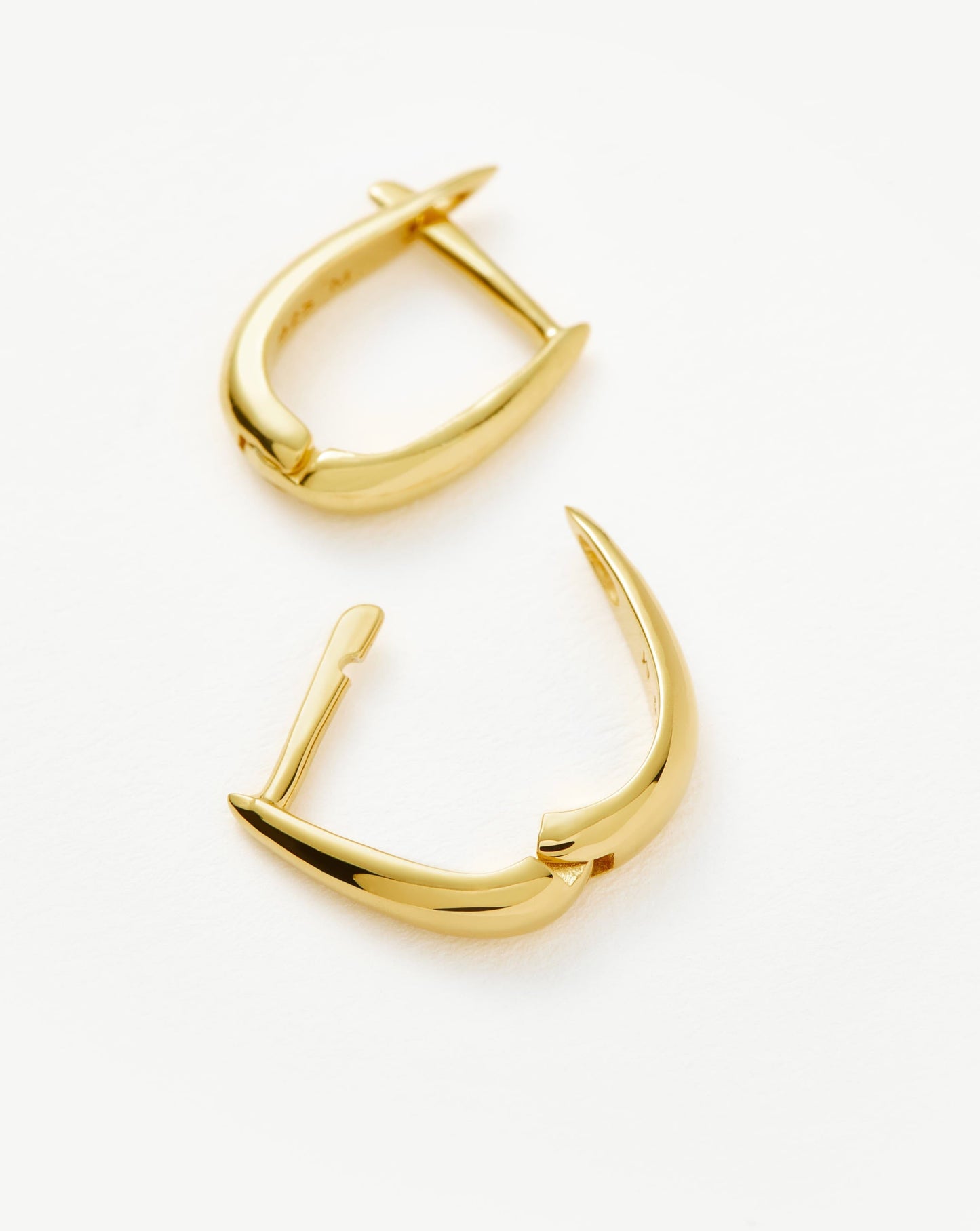 Gold Vermeil Claw Huggies Earrings