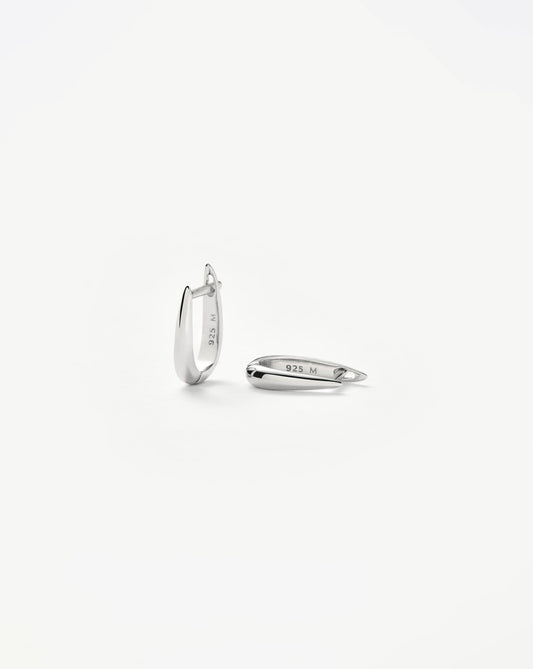 Sterling Silver Claw Huggies Earrings 1