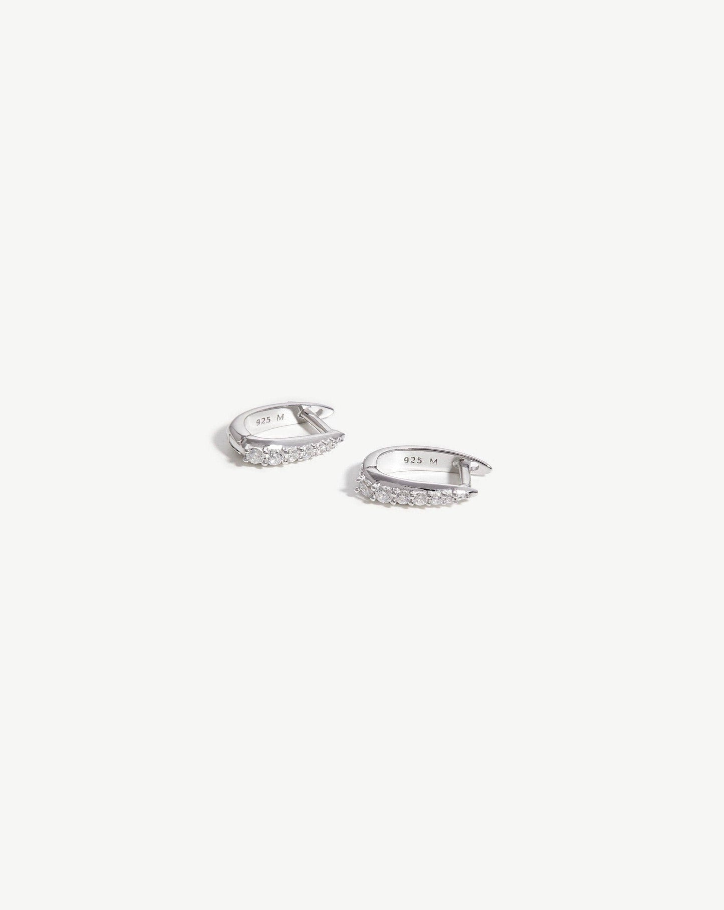 Sterling Silver Claw Huggies Earrings 2