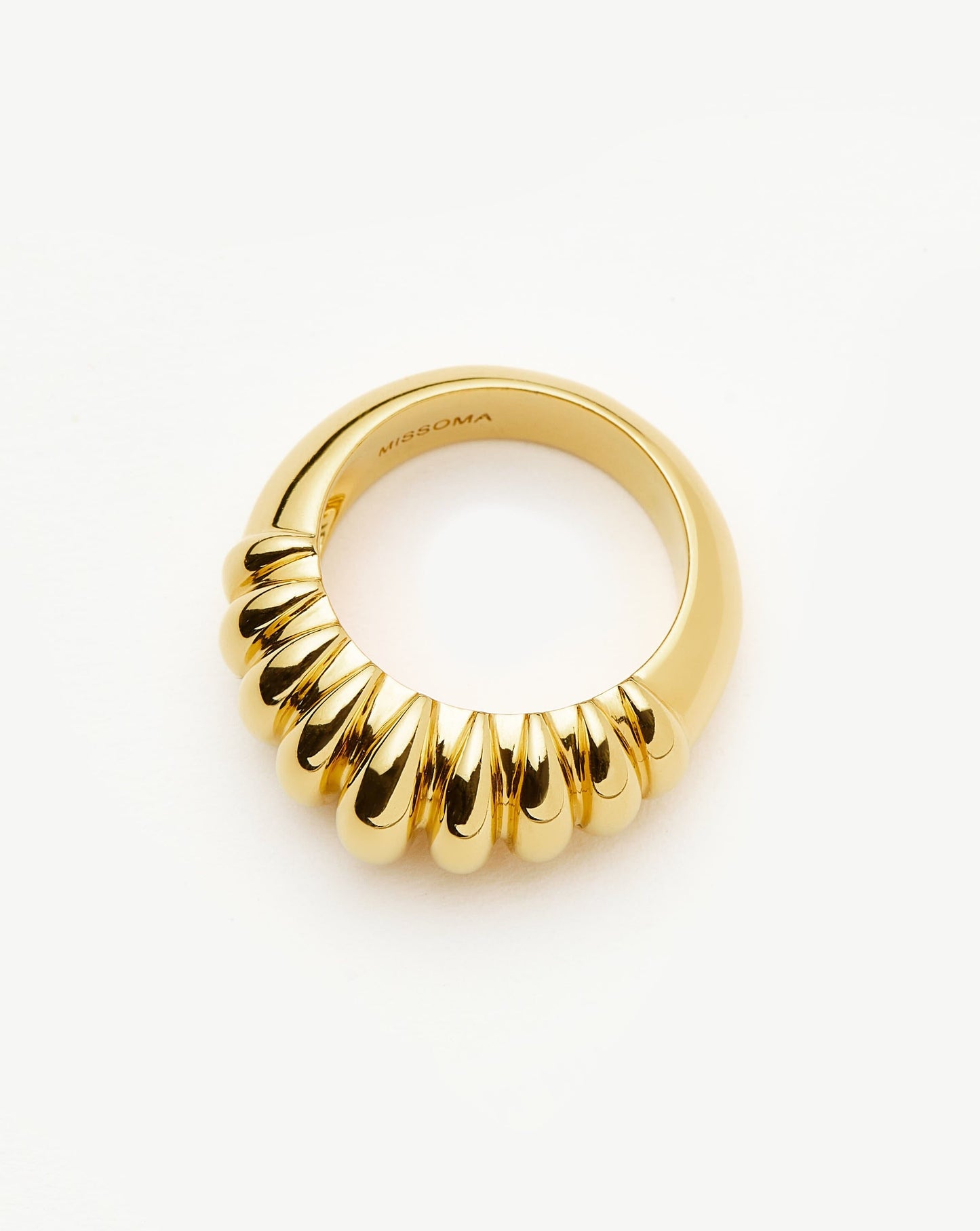 18k Gold Plated Claw Ridge Ring