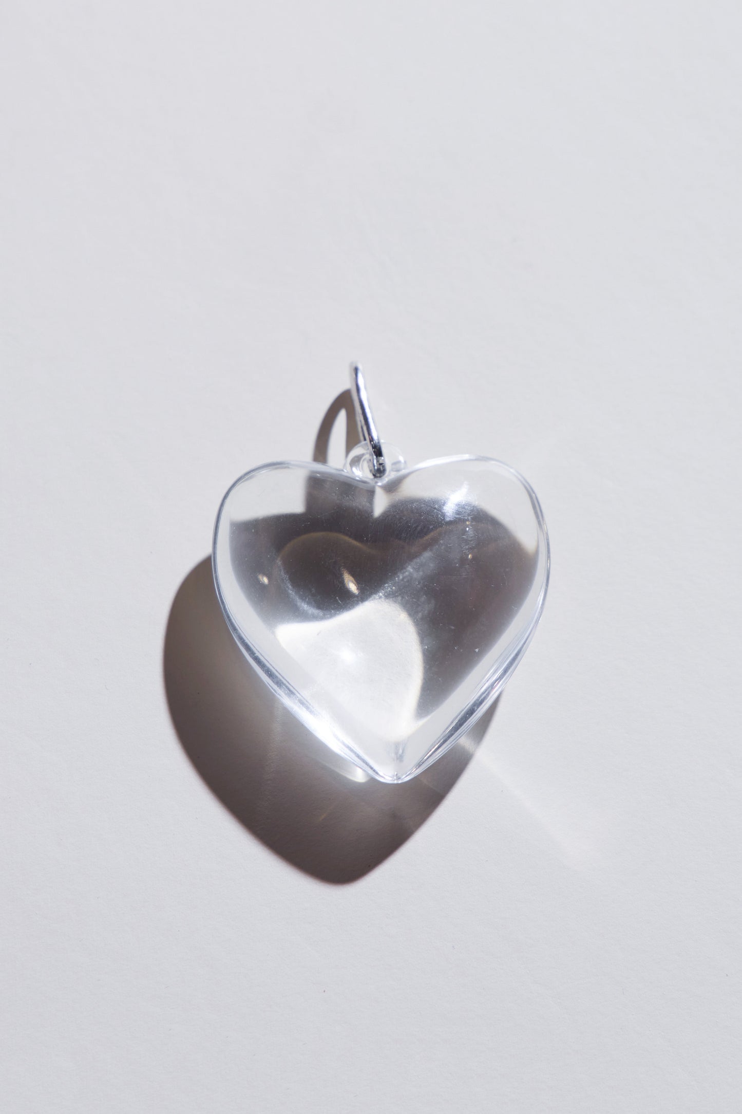 Clear Acrylic Heart Shaped Charm Pendant