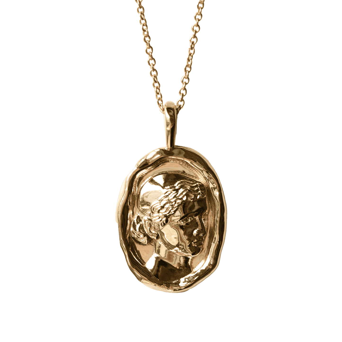 Molten Gold Pendant in Cleopatra Style