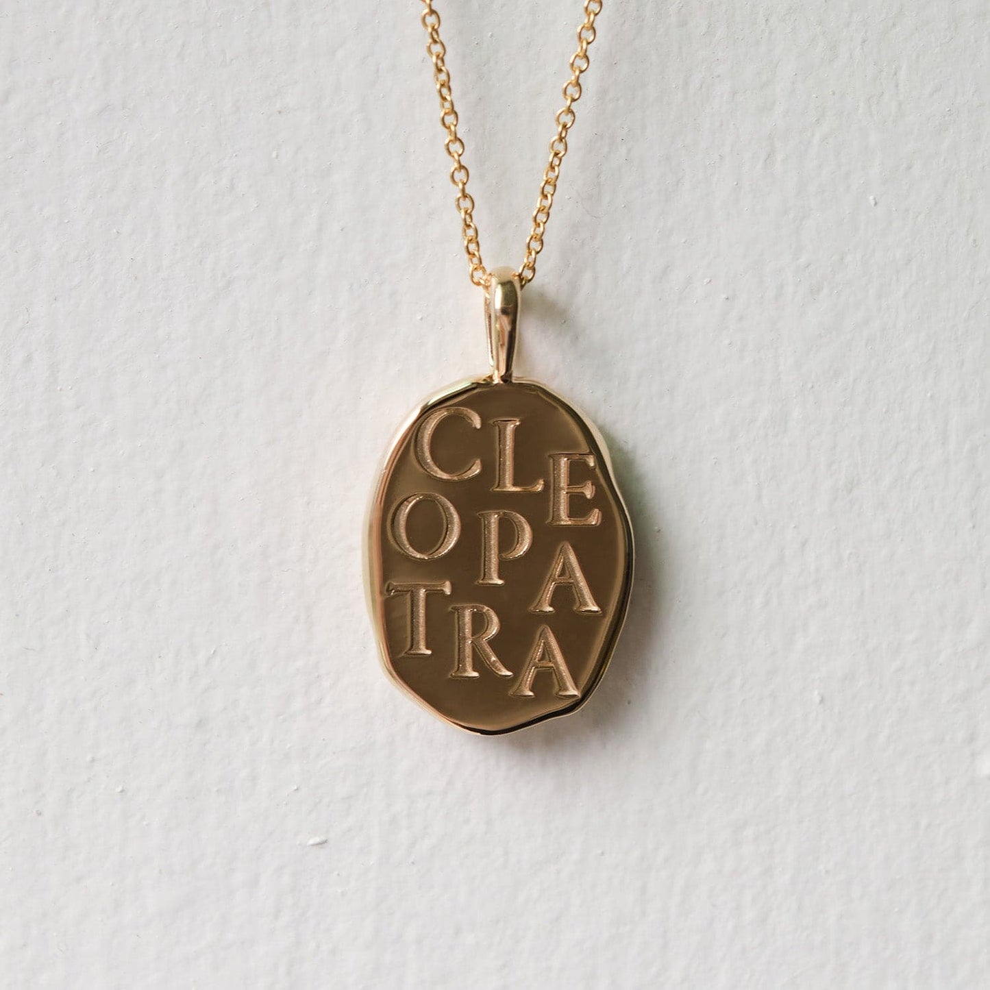 Molten Gold Pendant in Cleopatra Style