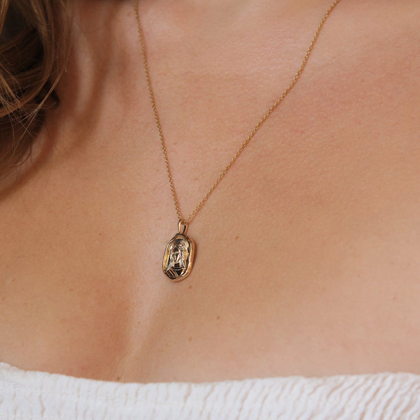 Molten Gold Pendant Necklace for Everyday Wear