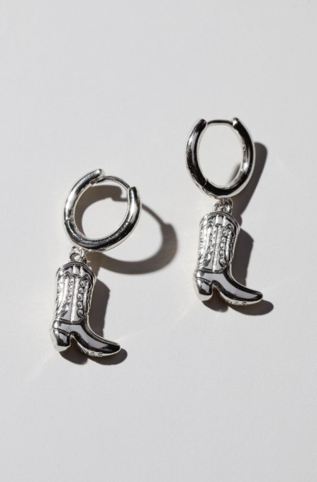 Cowgirl Boot Style Huggie Earrings