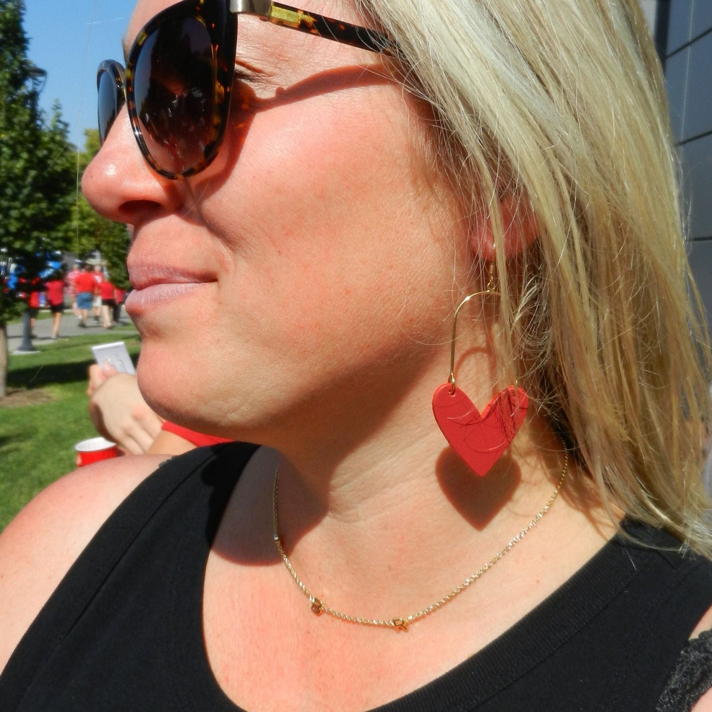 Red Heart Necklace in Elegant Design